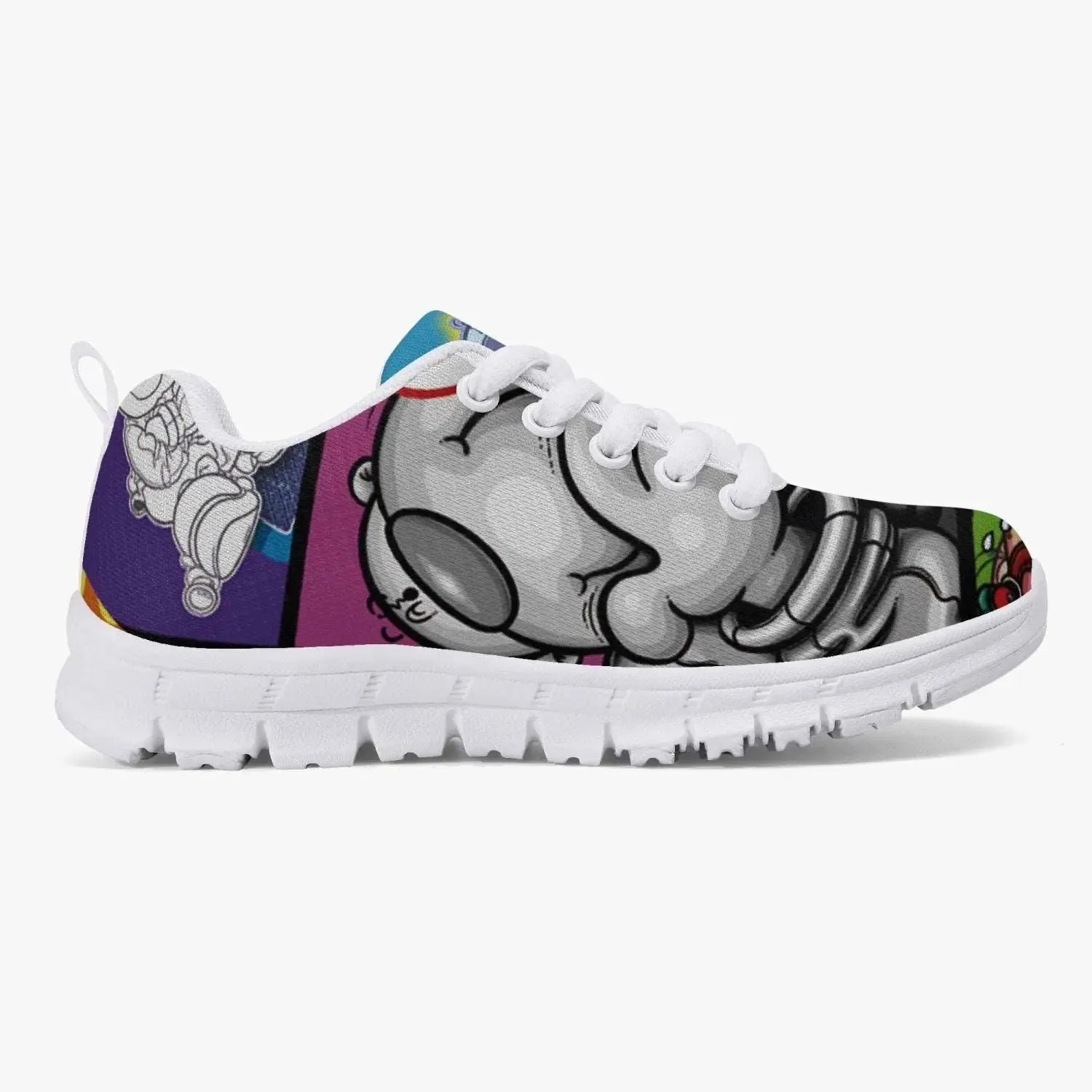 216. Kids' Lightweight Mesh Sneakers - White