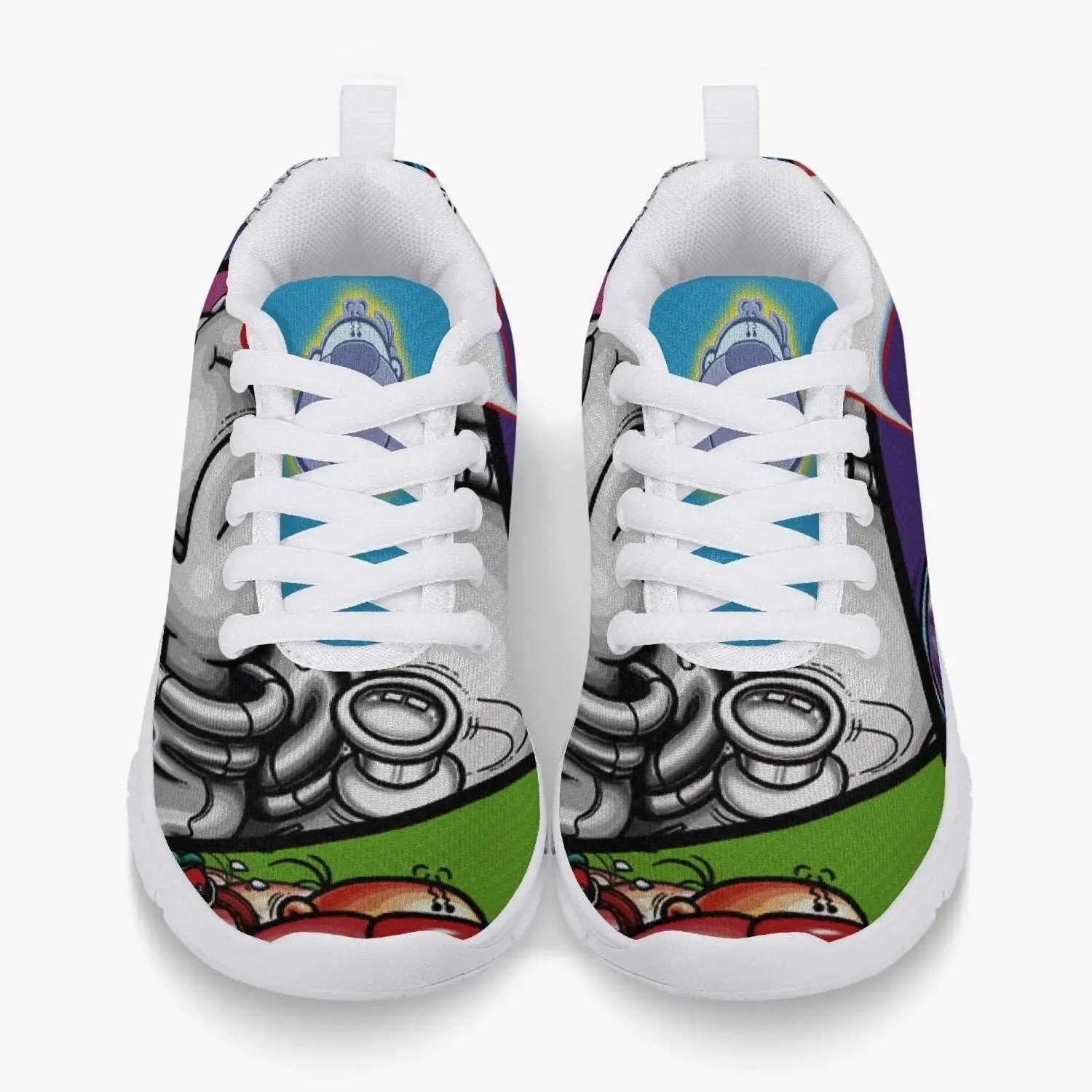 216. Kids' Lightweight Mesh Sneakers - White