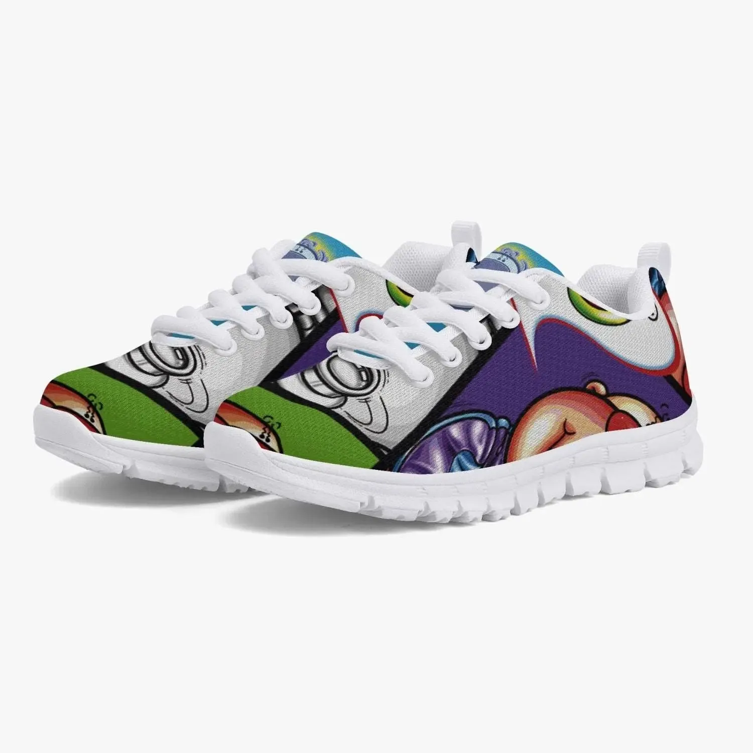 216. Kids' Lightweight Mesh Sneakers - White
