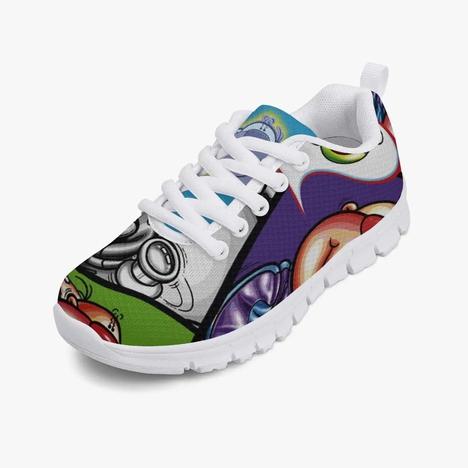 216. Kids' Lightweight Mesh Sneakers - White