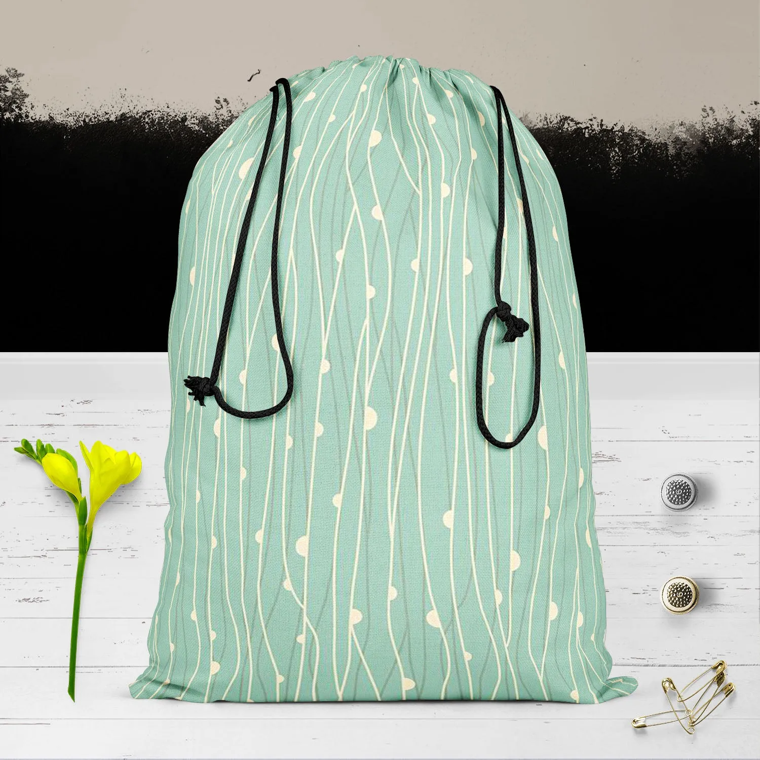 Abstract Style D1 Reusable Sack Bag | Bag for Gym, Storage, Vegetable & Travel