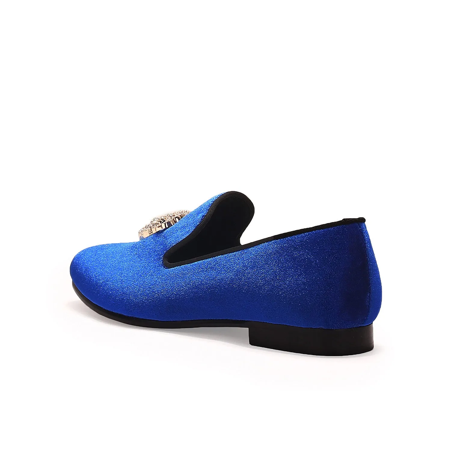 Animal Buckle Men Classic Wedding Velvet Loafers Shoes