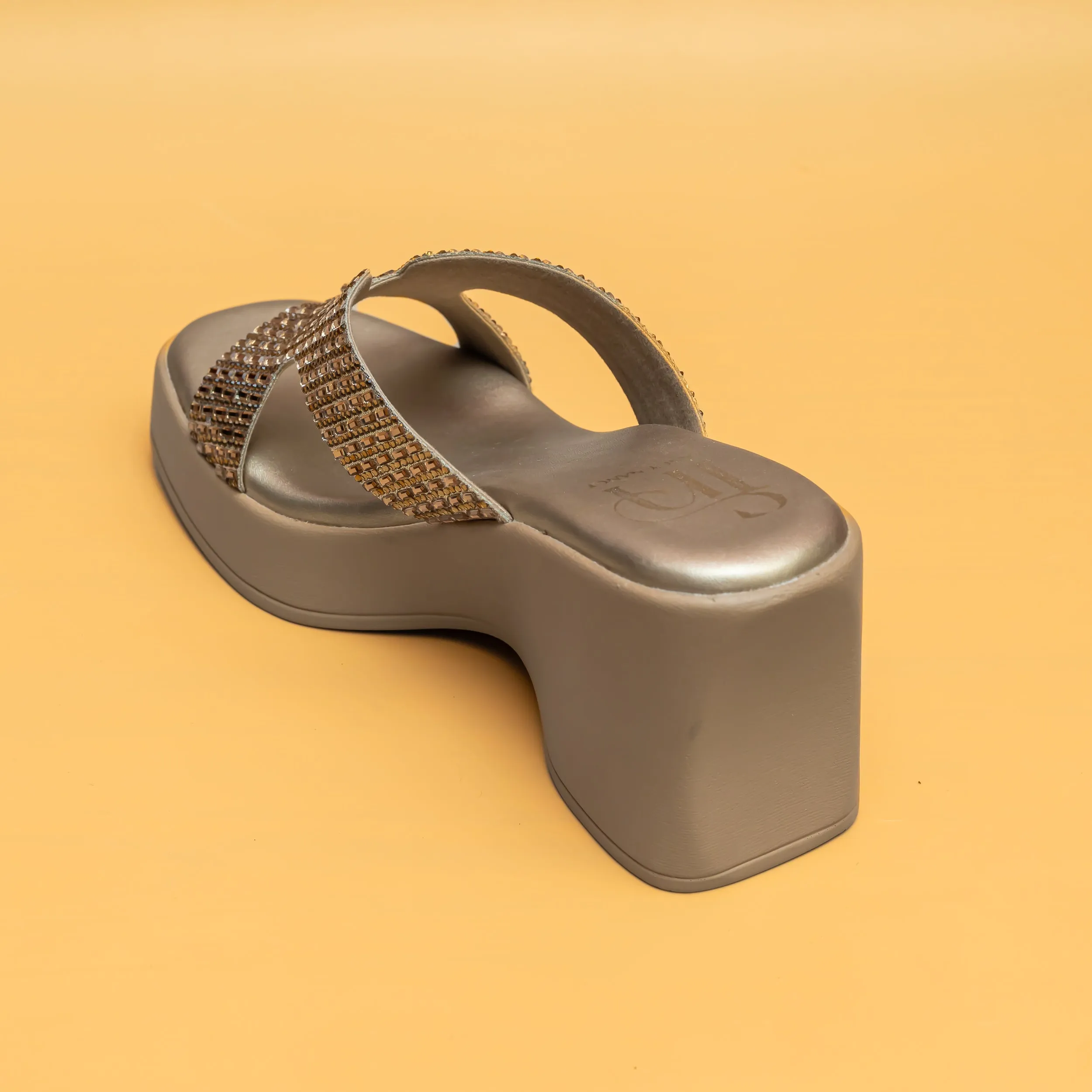 Baguette Embellished Platforms - Gold