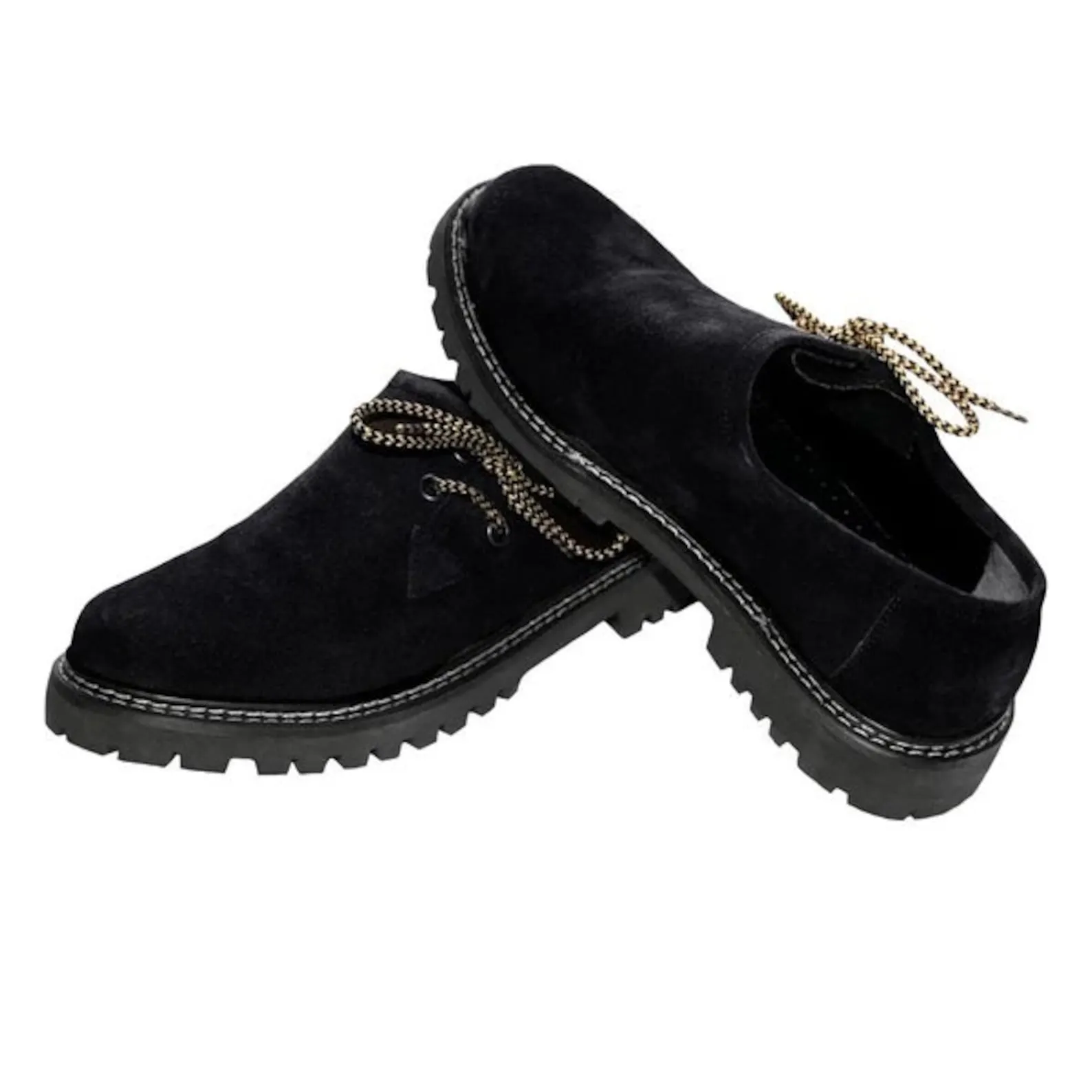 Bavarian Men Suede Leather Shoes Traditional German Style Oktoberfest Shoes