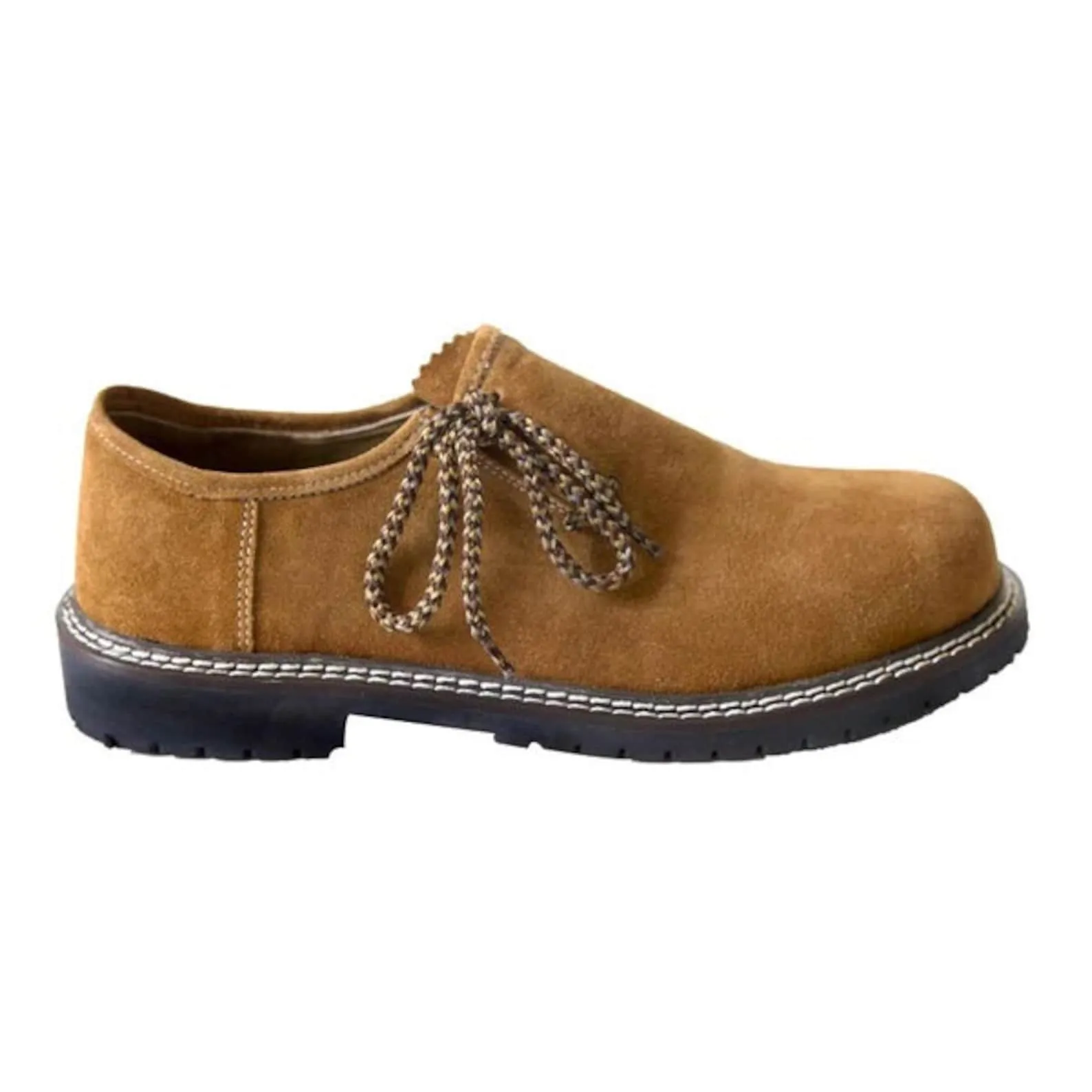 Bavarian Men Suede Leather Shoes Traditional German Style Oktoberfest Shoes