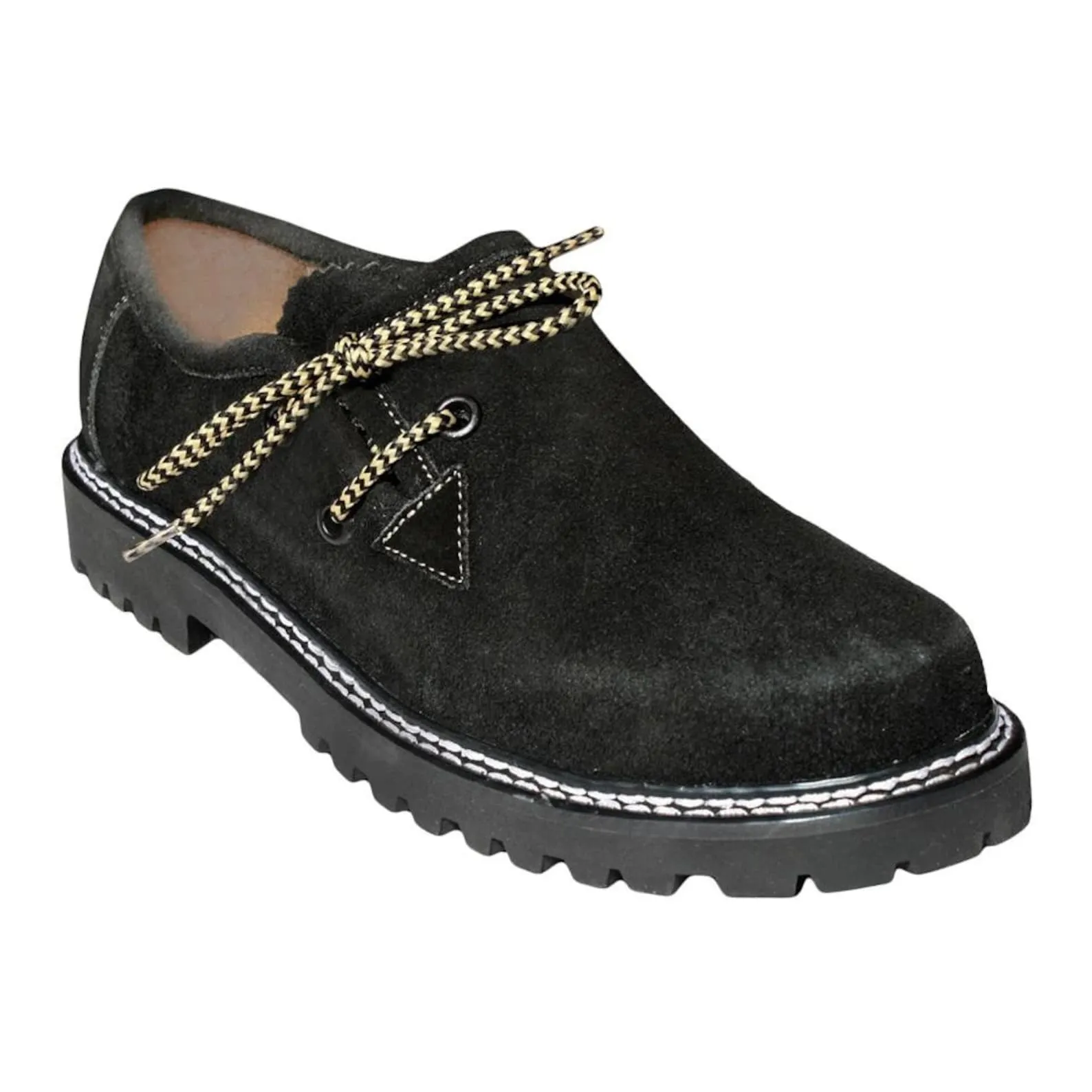 Bavarian Men Suede Leather Shoes Traditional German Style Oktoberfest Shoes