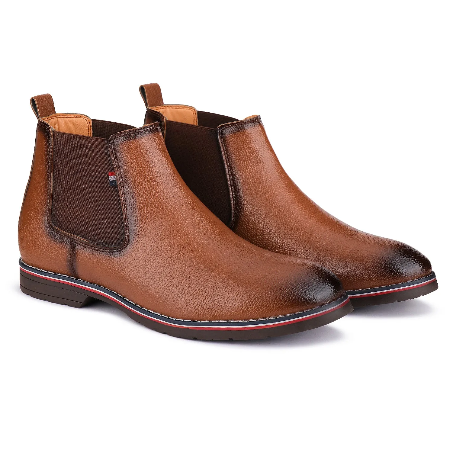Bersache Comfortable Casual Outdoor Stylish Partywear Boots For Men(9086-Light Brown)