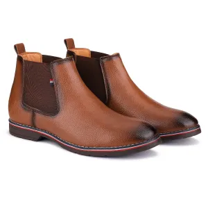Bersache Comfortable Casual Outdoor Stylish Partywear Boots For Men(9086-Light Brown)