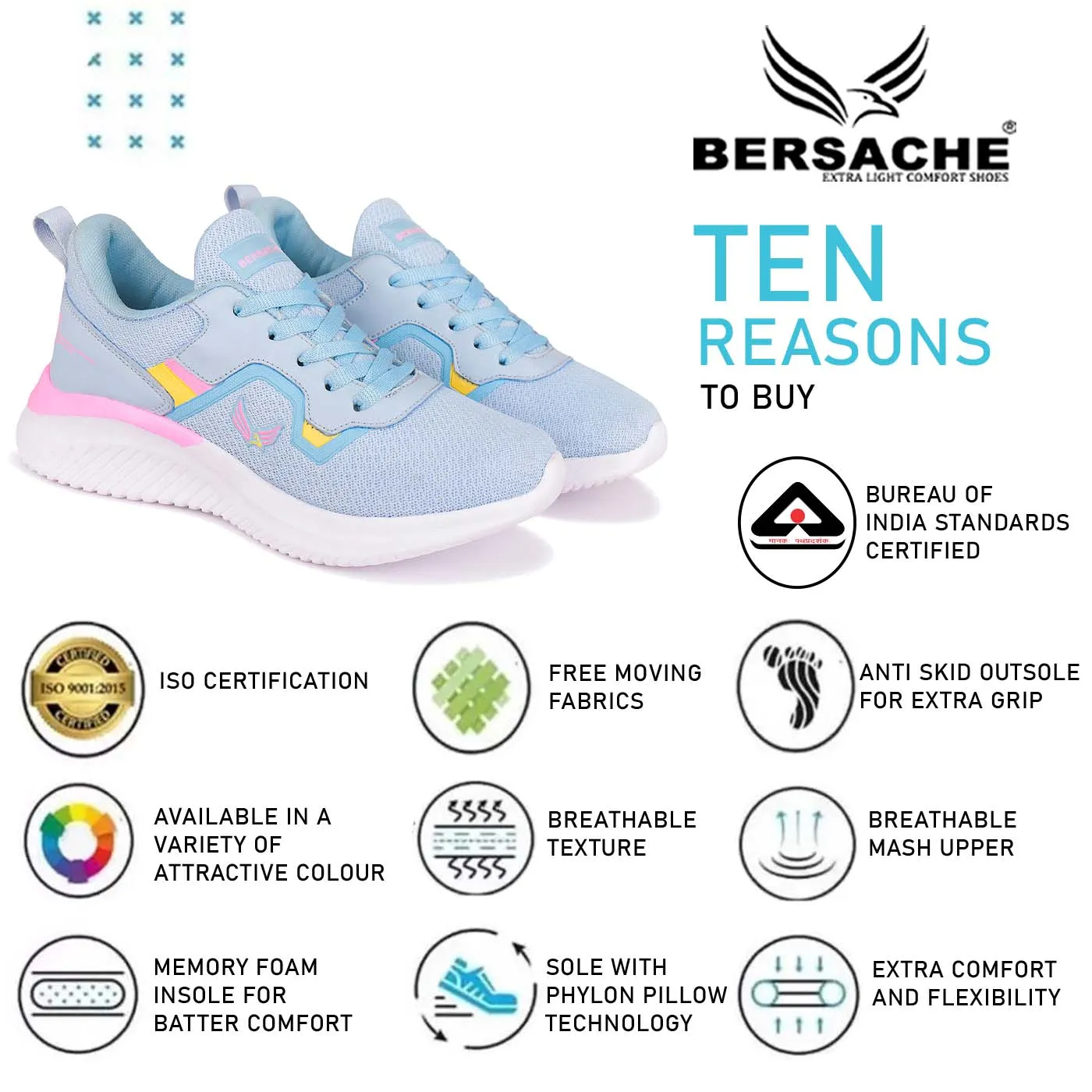 Besache Sneaker, Loafers ,Casual With Extra Comfort Sneakers For Women (Blue-8026)