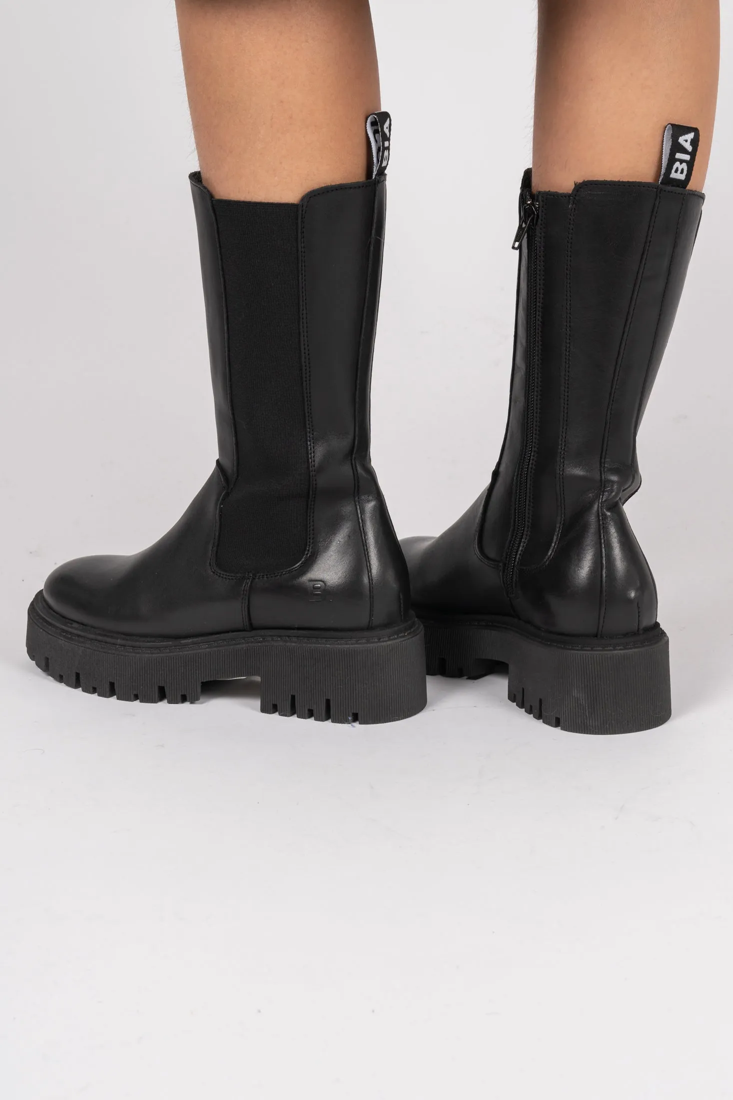 Biagarbi High Chelsea Boot Crust - Black