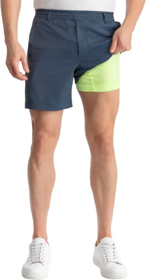 birddogs Mens Khaki Shorts ?C Casual, Slim Fit, Stretch Shorts with Built-in Liner for Comfort ?C Regular Length, 7?? Inseam