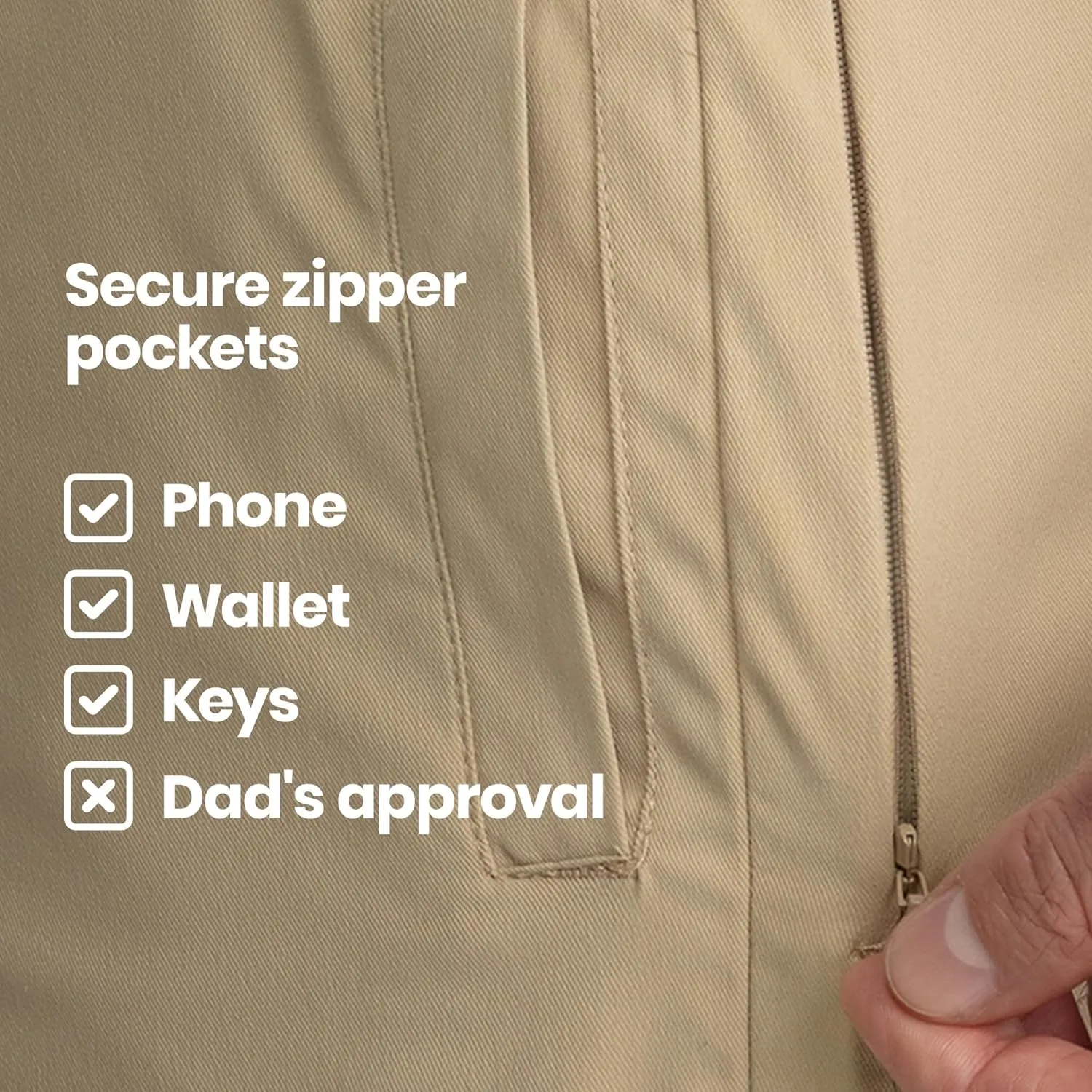 birddogs Mens Khaki Shorts ?C Casual, Slim Fit, Stretch Shorts with Built-in Liner for Comfort ?C Regular Length, 7?? Inseam