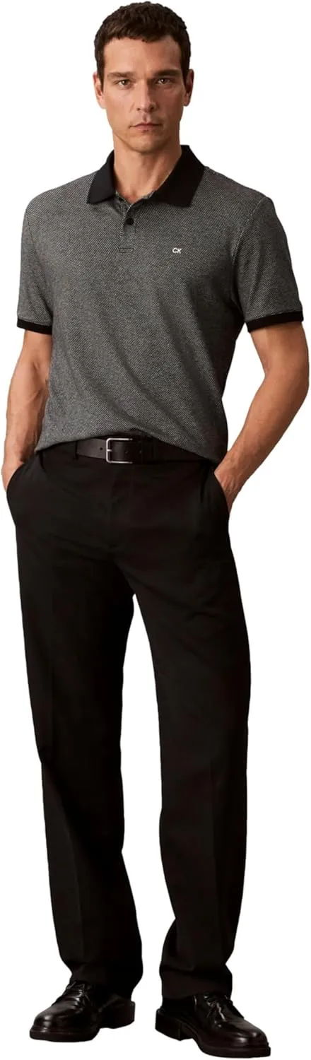 Calvin Klein Men's Jacquard Refined Polo
