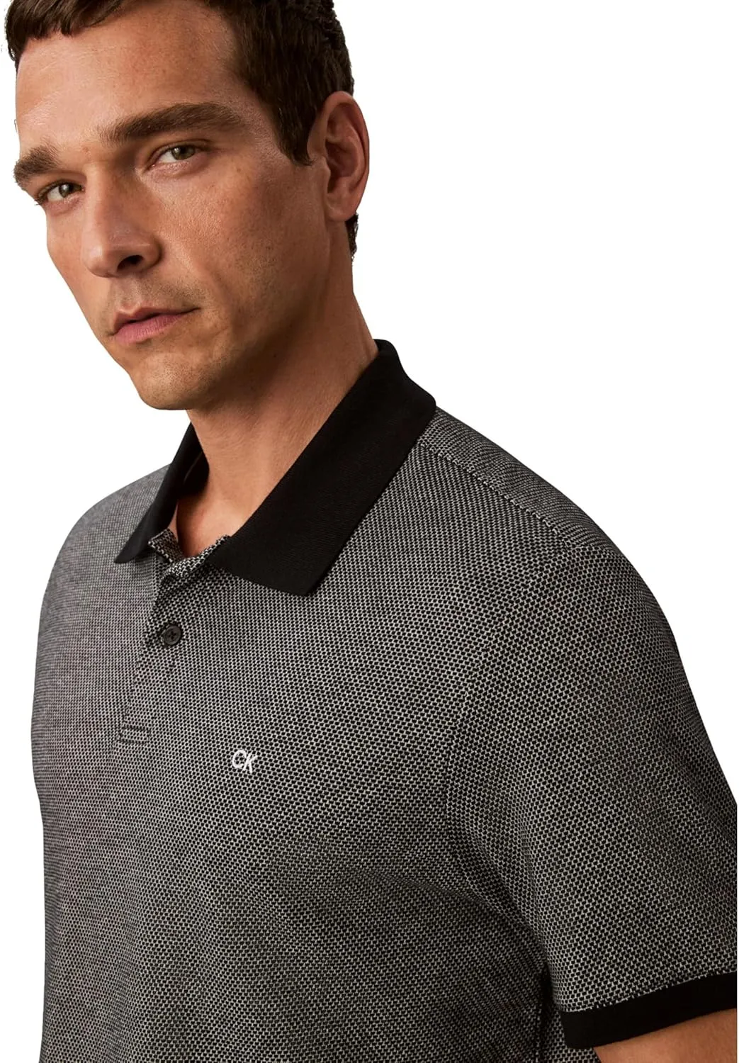 Calvin Klein Men's Jacquard Refined Polo