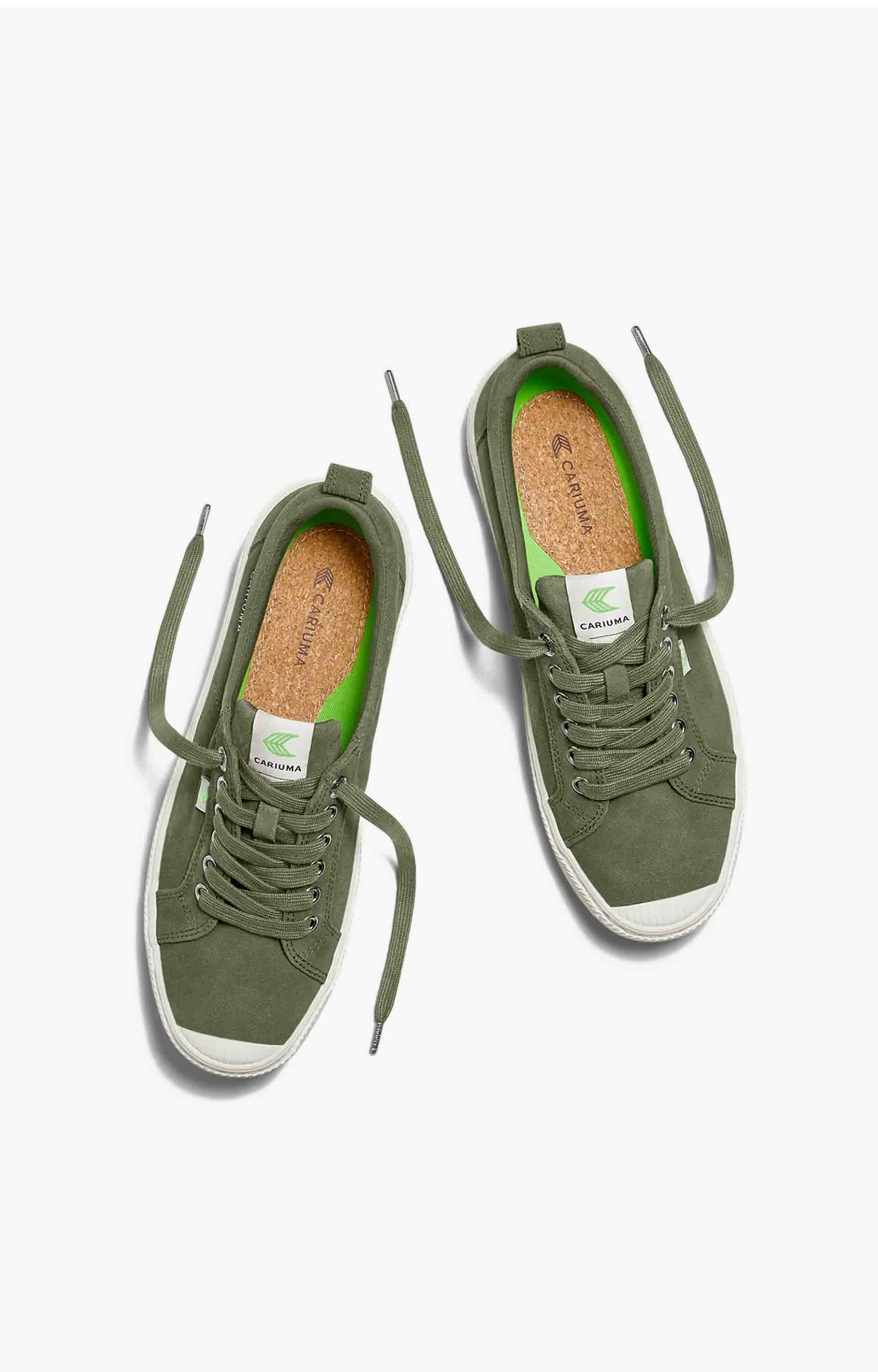 Cariuma OCA Low Suede Shoe, Bronze Green