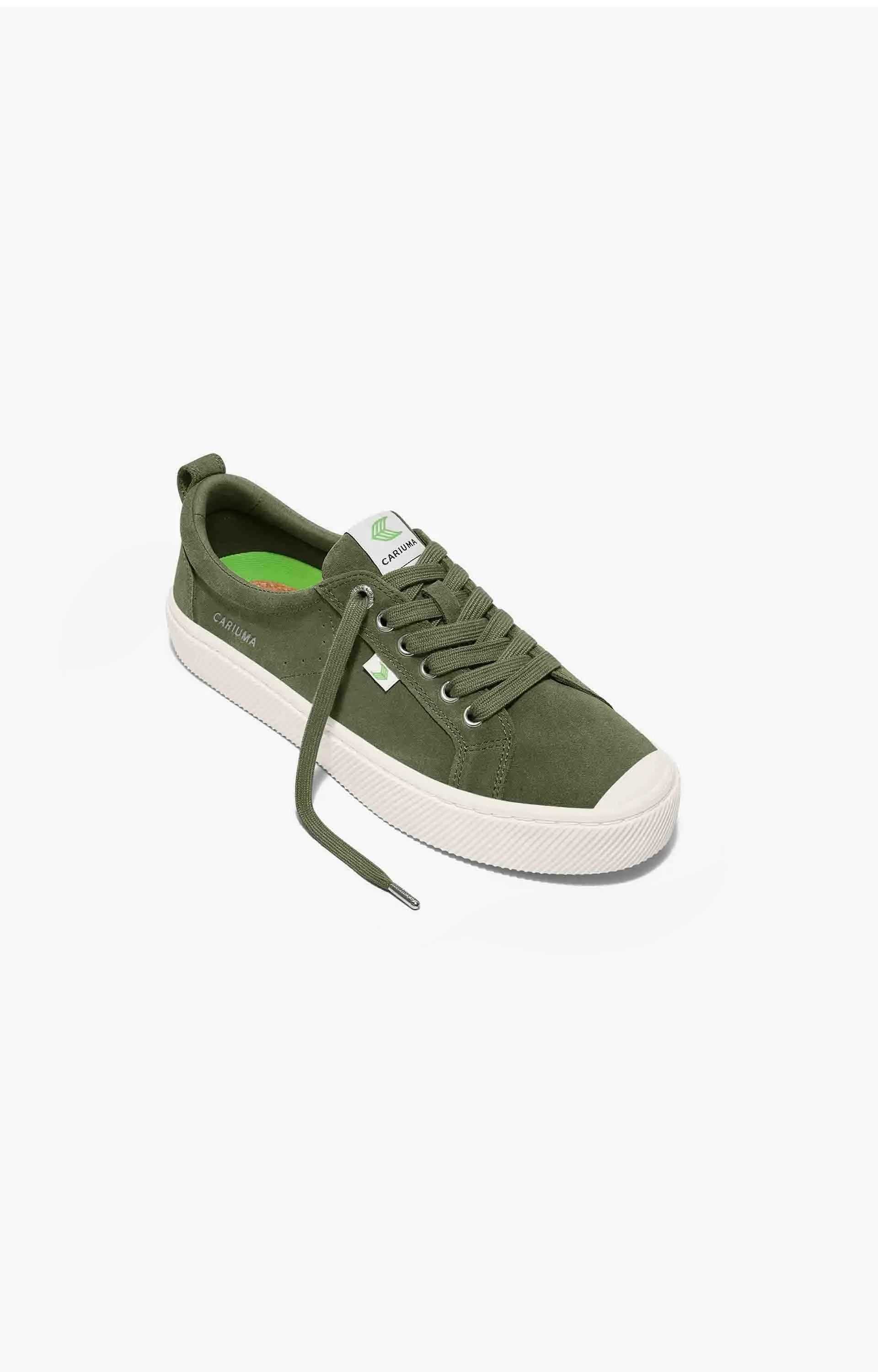 Cariuma OCA Low Suede Shoe, Bronze Green