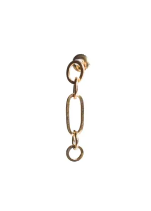 Chain Link Drop Earring, Long Loop • 14k yellow gold
