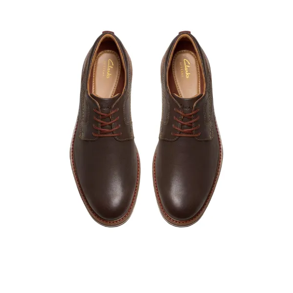 Clarks Men's Monahan Plain Brown Leather