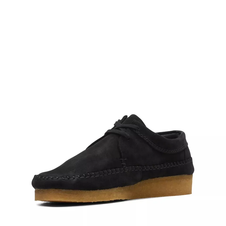 Clarks Originals Weaver Men's Black Suede Moc Shoes 26165081