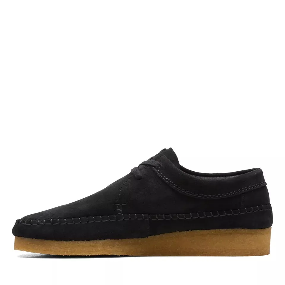 Clarks Originals Weaver Men's Black Suede Moc Shoes 26165081