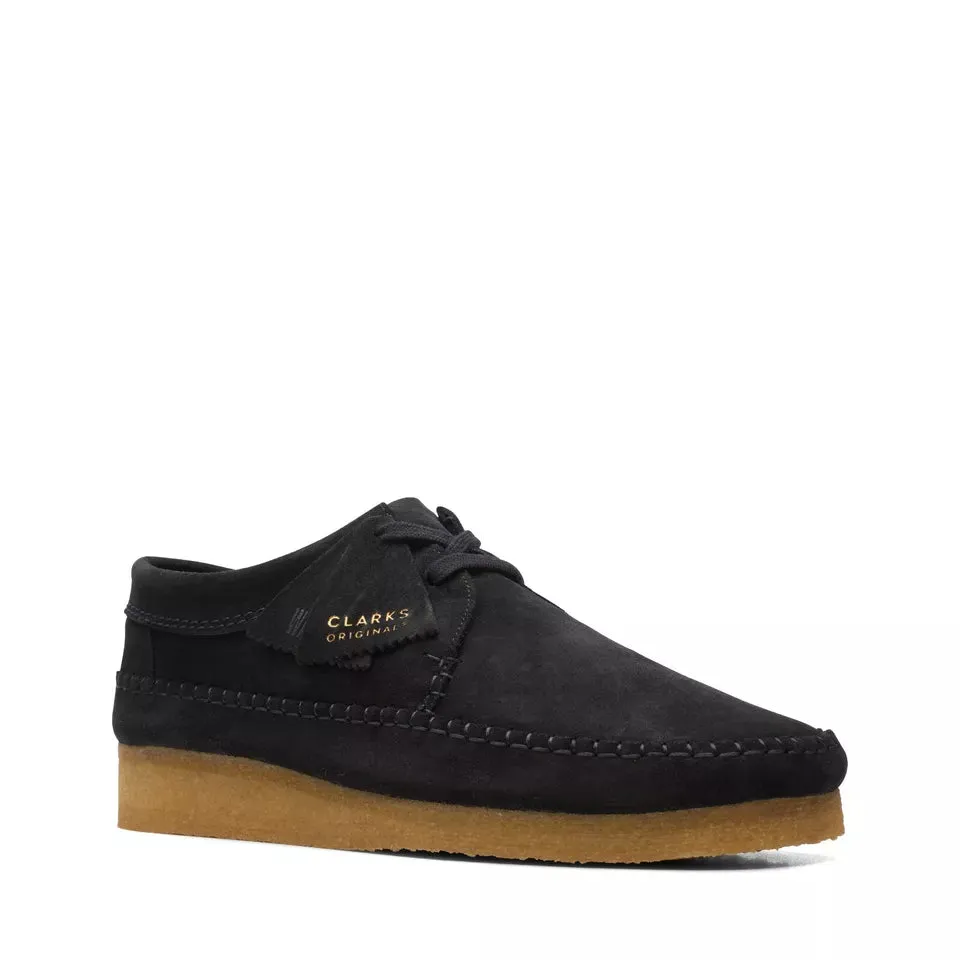 Clarks Originals Weaver Men's Black Suede Moc Shoes 26165081