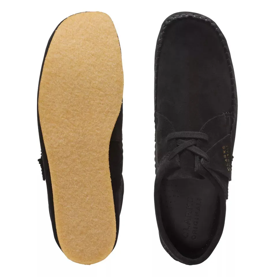 Clarks Originals Weaver Men's Black Suede Moc Shoes 26165081
