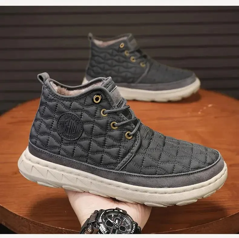 Comfortable Stylish Winter Warm Men’s Boots – Waterproof Non-Slip Plush Sneakers