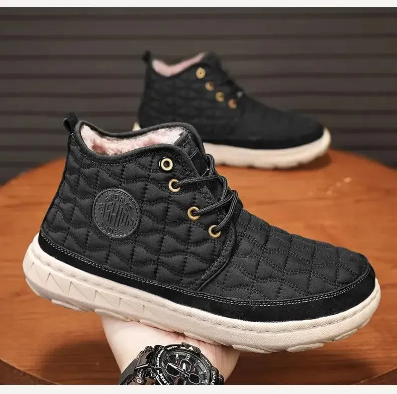 Comfortable Stylish Winter Warm Men’s Boots – Waterproof Non-Slip Plush Sneakers