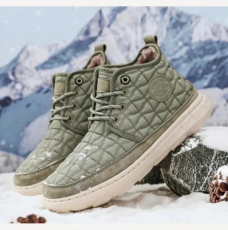 Comfortable Stylish Winter Warm Men’s Boots – Waterproof Non-Slip Plush Sneakers