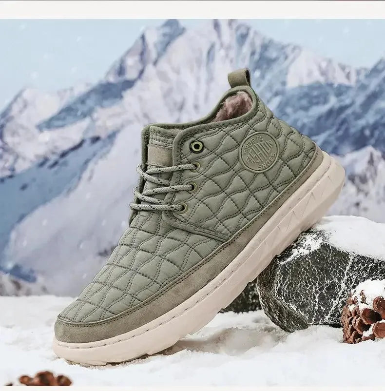 Comfortable Stylish Winter Warm Men’s Boots – Waterproof Non-Slip Plush Sneakers