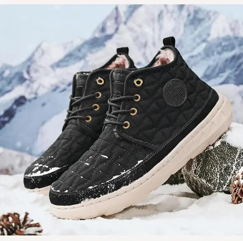 Comfortable Stylish Winter Warm Men’s Boots – Waterproof Non-Slip Plush Sneakers