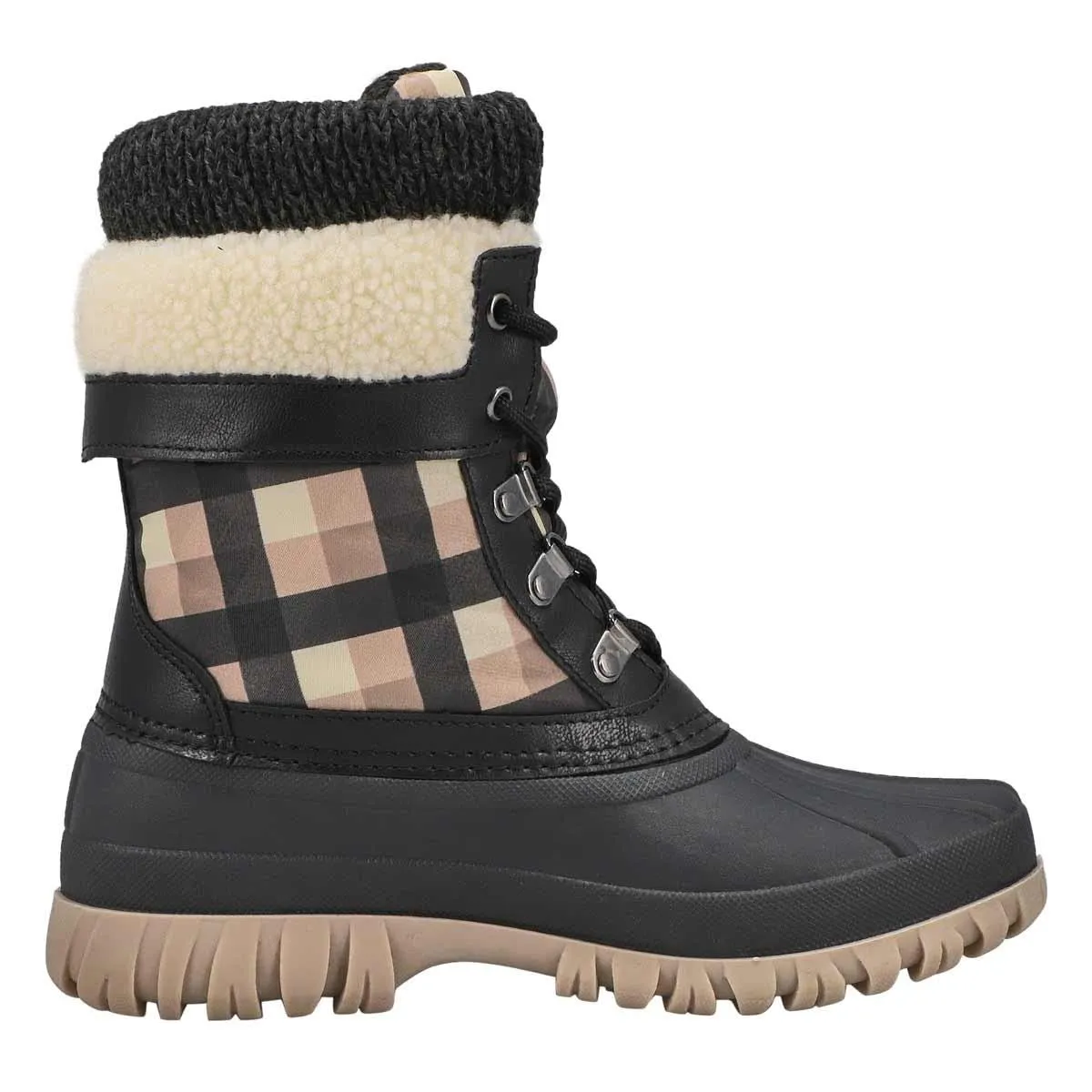 Cougar Women's Creek Black Maple Plaid Size 10 Premium Faux Fur Winter Boot