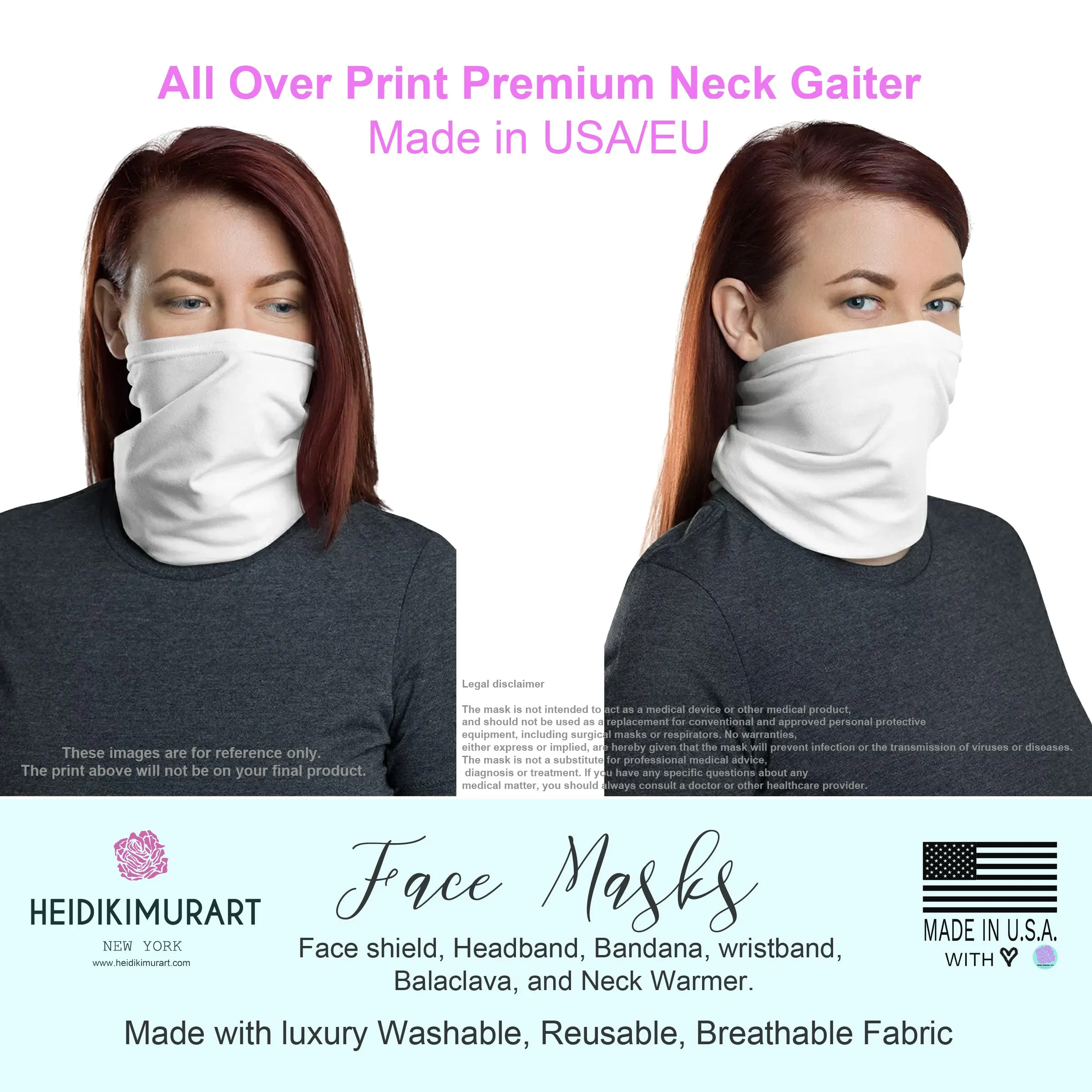 Custom Name Black Face Mask, Personalized Face Shield Neck Gaiter Face Covering For Adults