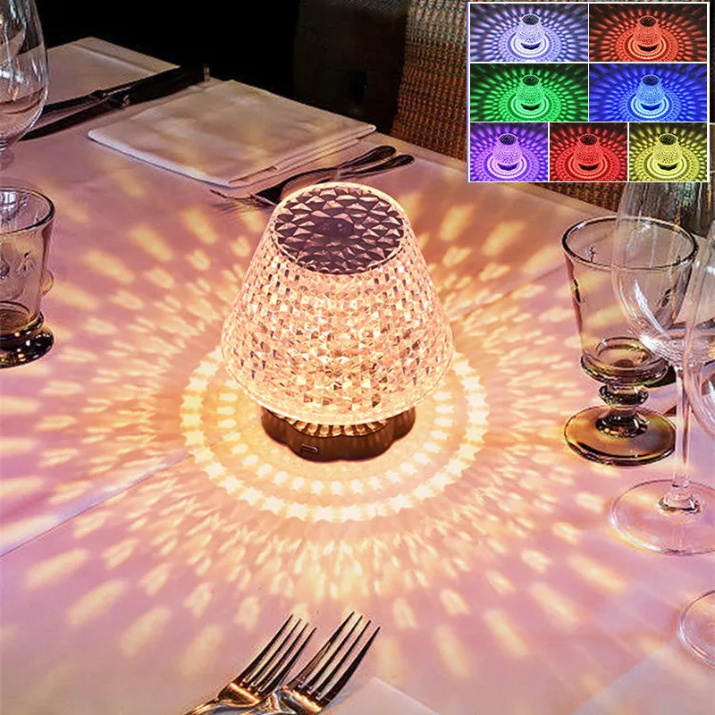 Diamond Crystal USB Touch Sensor Table Lamp | Brodtica.com