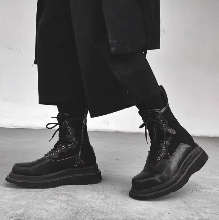 DORDO REJZO CHUNKY SOLE LEATHER BOOTS