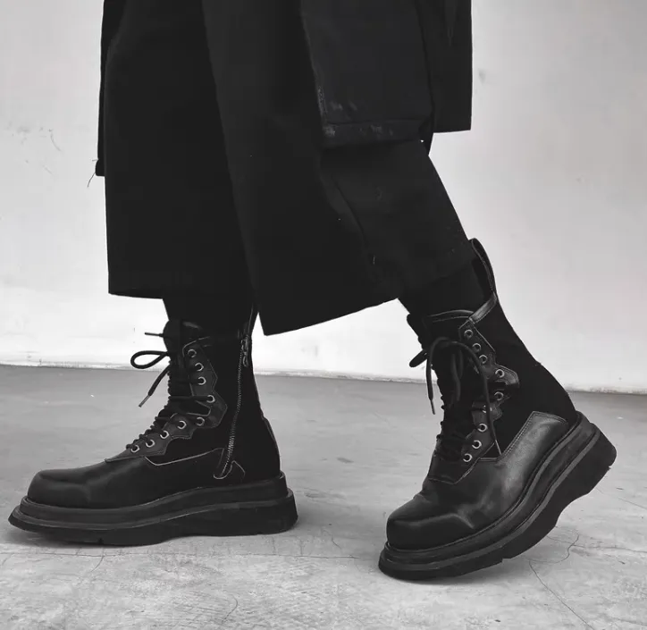 DORDO REJZO CHUNKY SOLE LEATHER BOOTS