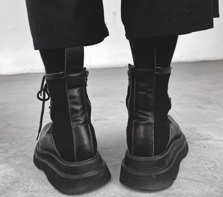 DORDO REJZO CHUNKY SOLE LEATHER BOOTS