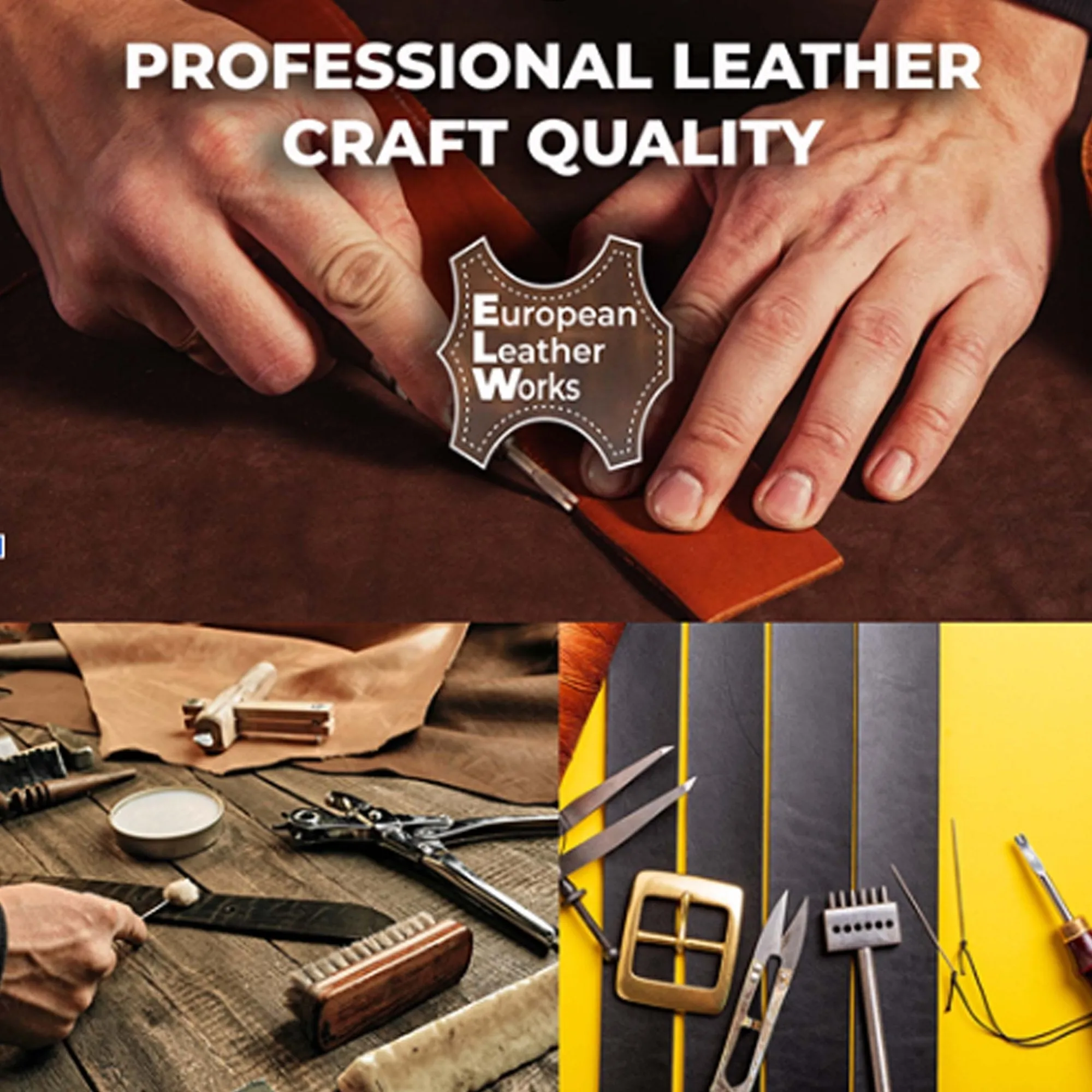 European Leather Work 5-6 oz. (2-2.4mm) Vegetable Tanned Leather Belt Blanks Shrunken Grain Cowhide Leather Straps/Strips for DIY, Tooling, Engraving, Carving