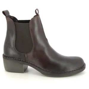 Fly London MEME030FLY Leather Women's Chelsea Heel Boots