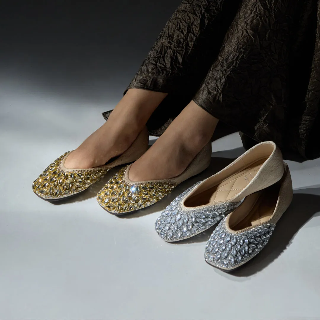Gold Embellished Inde Ballerina