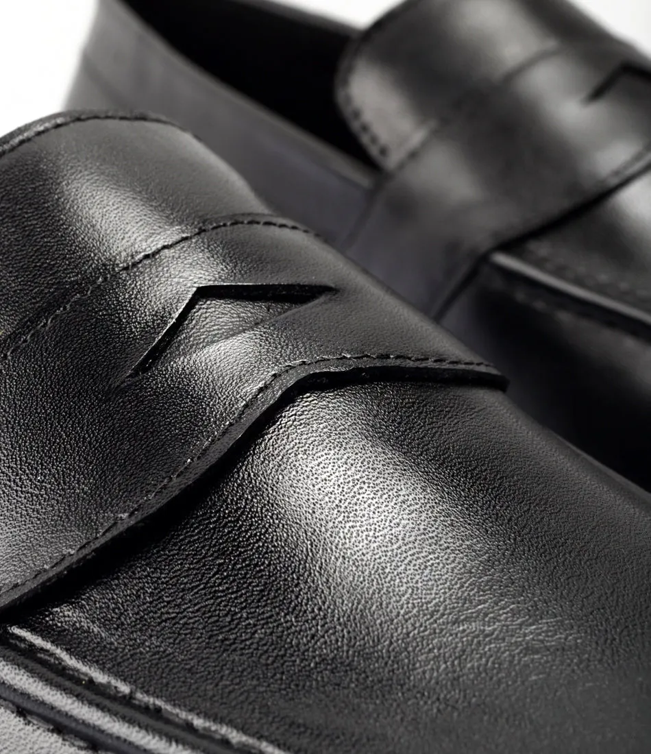 Goodyear Welted Penny Loafers - Black