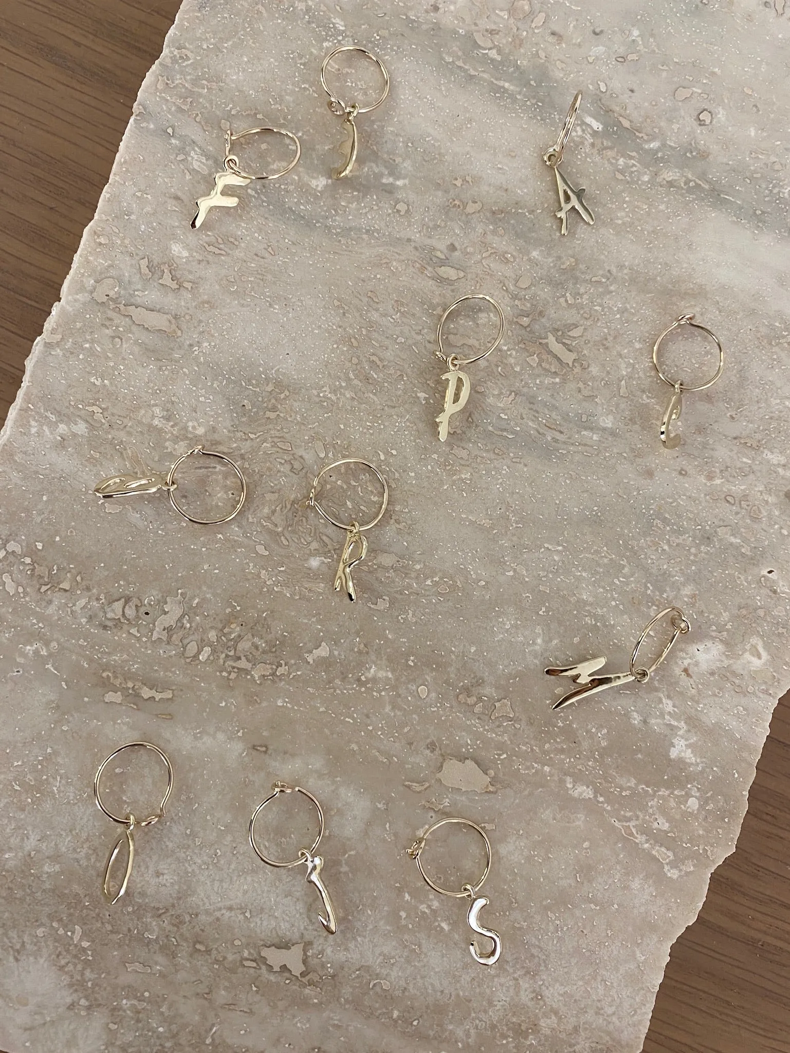 Letter Earring | Solid Gold