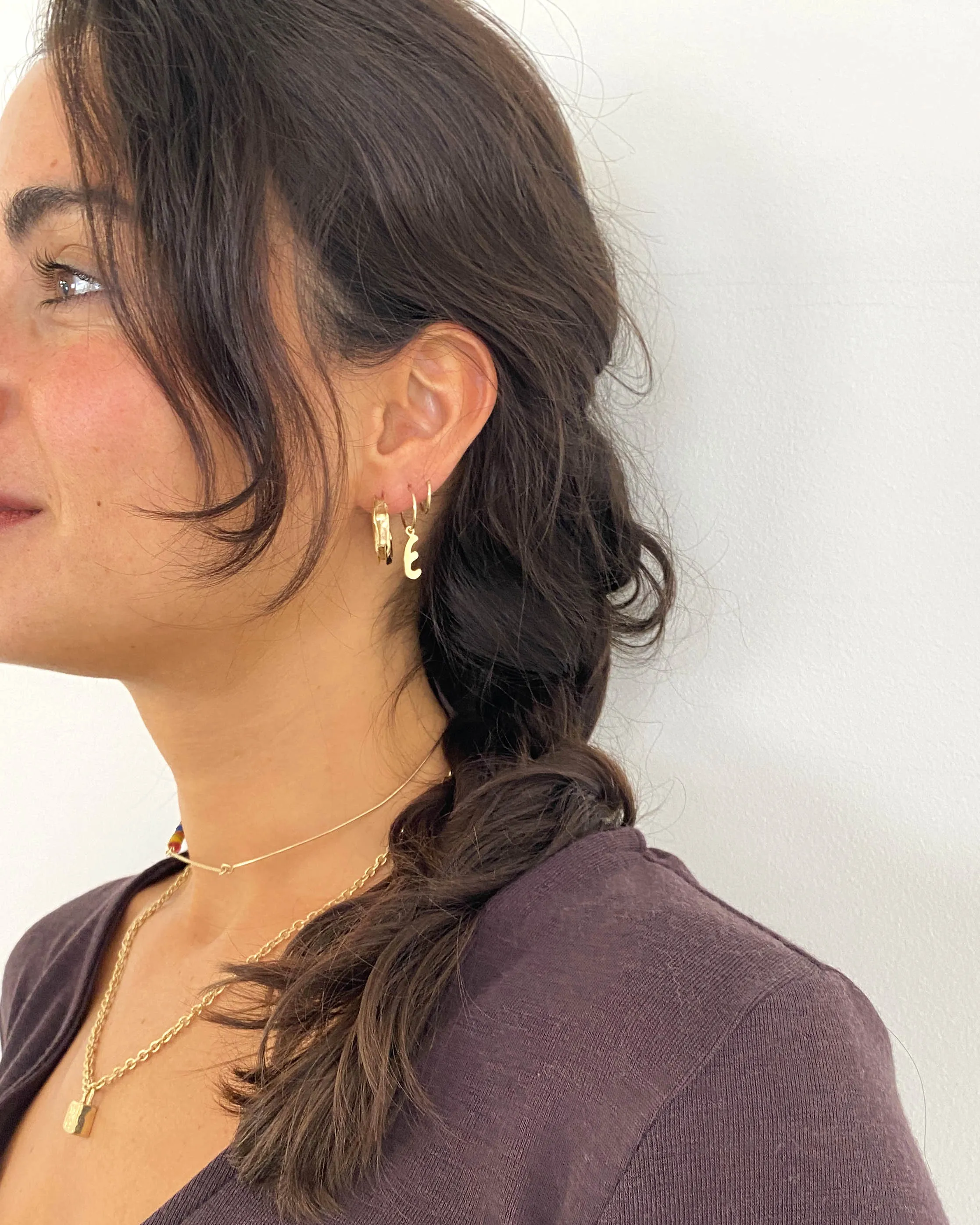 Letter Earring | Solid Gold