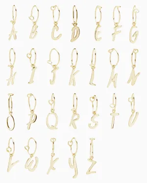Letter Earring | Solid Gold