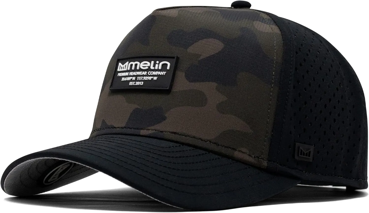 melin Odysea Brick Hydro, Snapback Hats, Water-Resistant Baseball Cap for Men & Women, Golf, Running, or Workout Hat