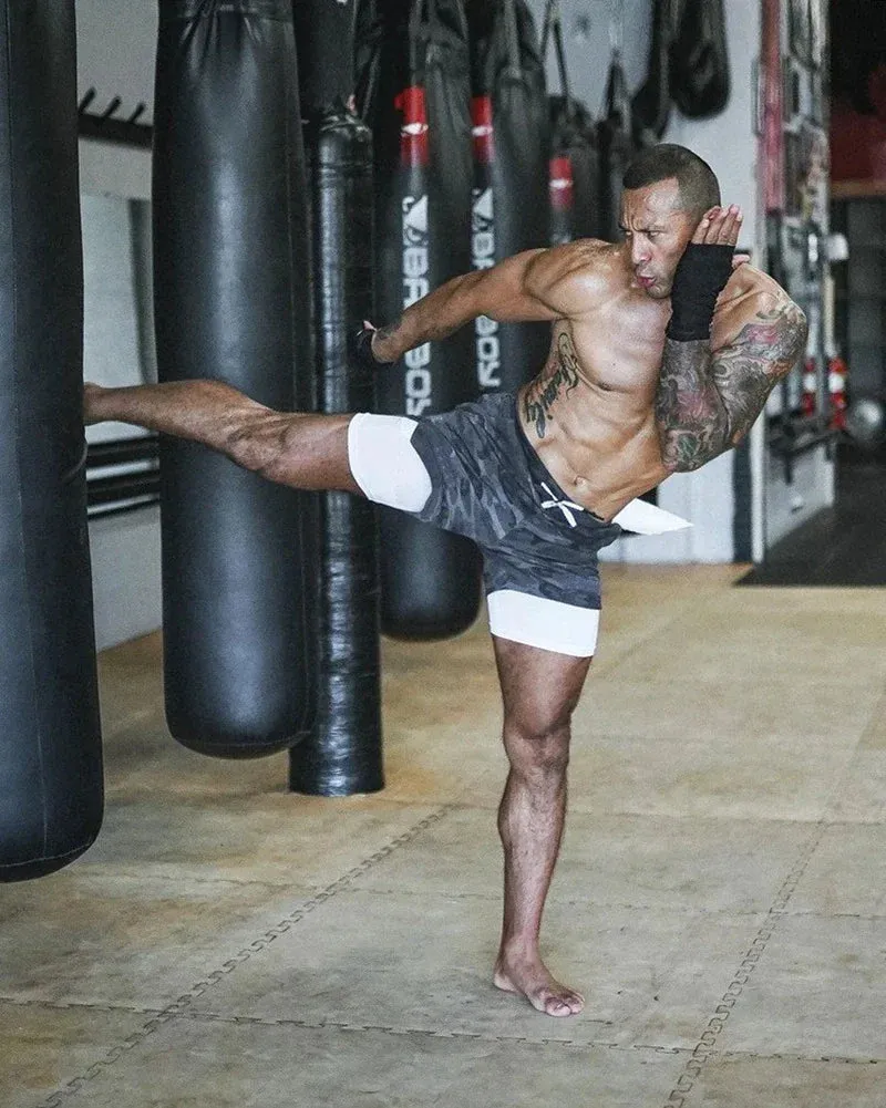 Men's 2-in-1 Running Shorts - Quick-Dry Gym, Workout, and Training Shorts for Jogging & Fitness