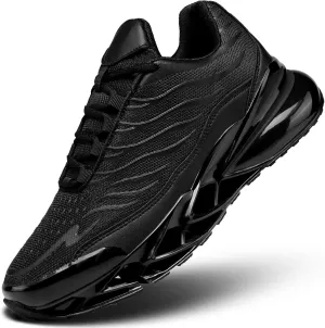 Mens Air Cushion Running Shoes Walking Blade Fashion Sneakers Lace Up Casual Comfortable Soft Sole Work Tennis Sport Athletic Trainers