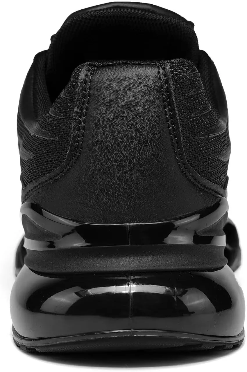 Mens Air Cushion Running Shoes Walking Blade Fashion Sneakers Lace Up Casual Comfortable Soft Sole Work Tennis Sport Athletic Trainers