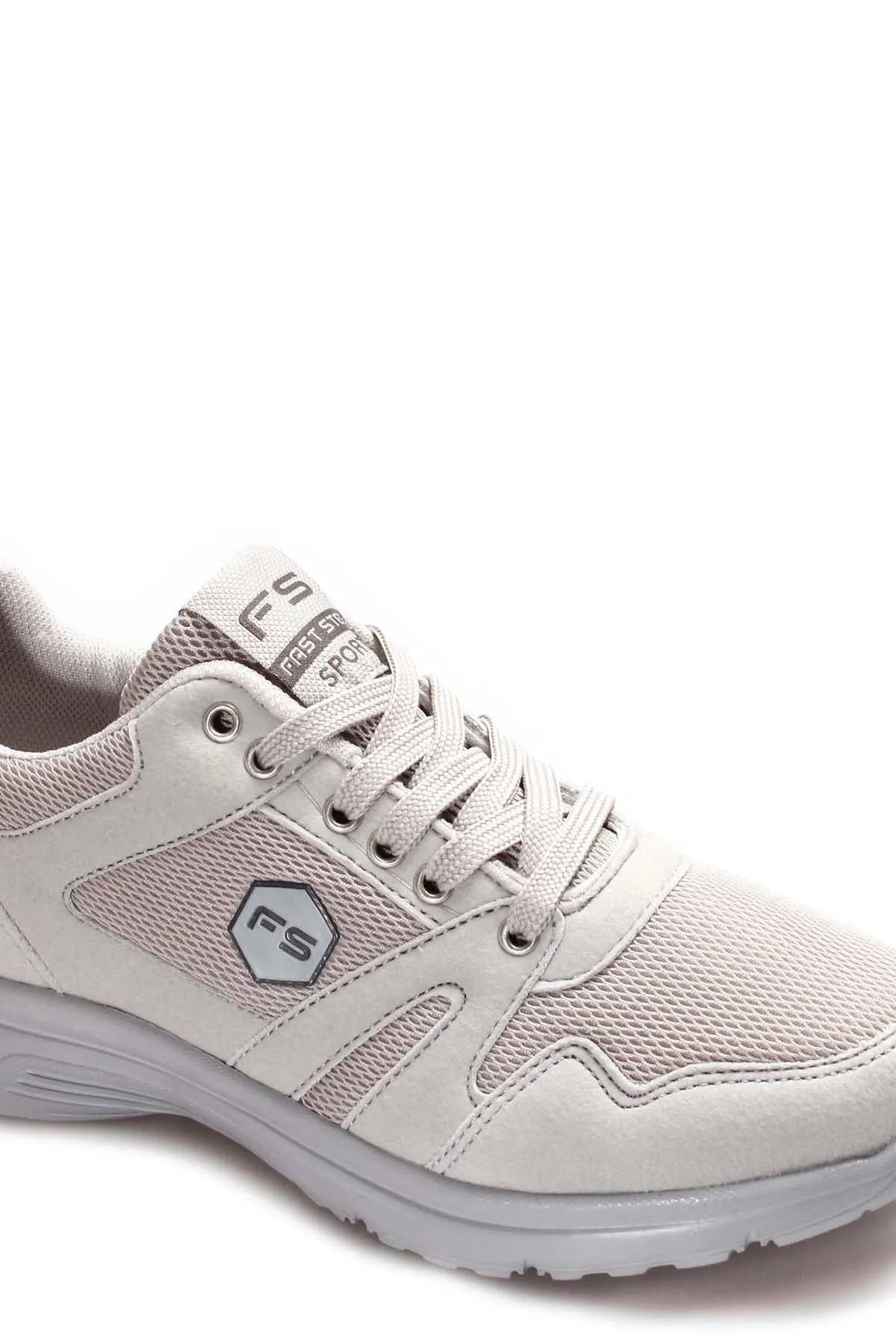 Men's Light Gray Athletic Sneakers with Breathable Mesh - Wessi