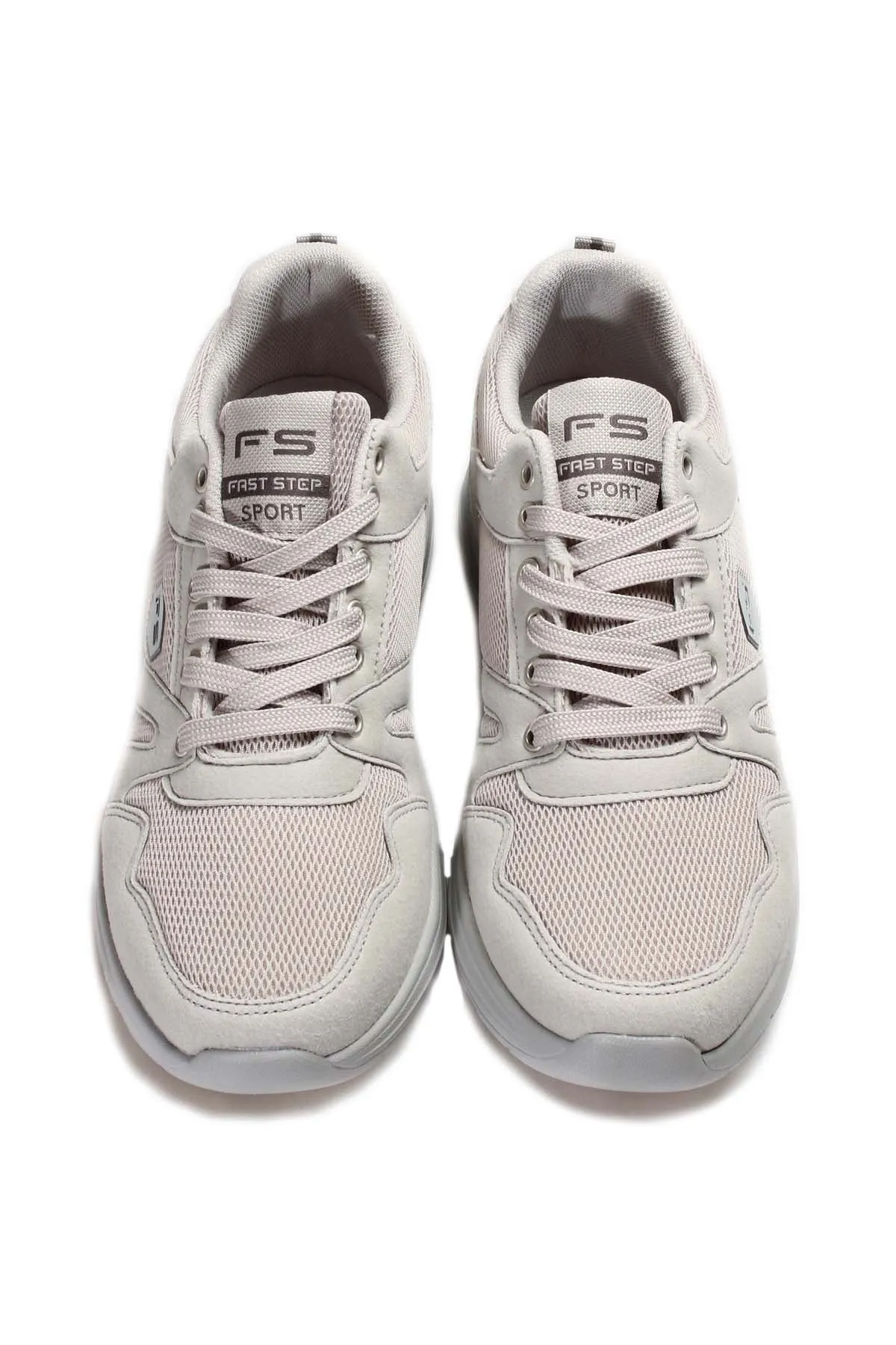 Men's Light Gray Athletic Sneakers with Breathable Mesh - Wessi